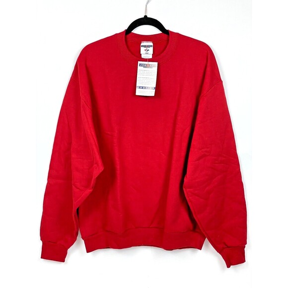 Jerzees Other - NWT Vintage 90s Jerzees NuBlend Made in Mexico Blank Sweatshirt Red Men's L (B1)